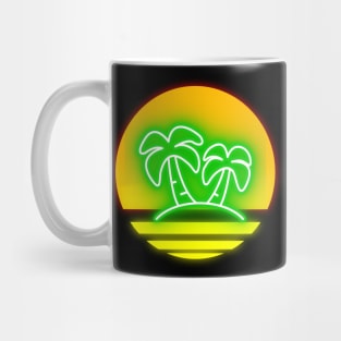 Retro sun Neon Palm Trees D-Lite Mug
